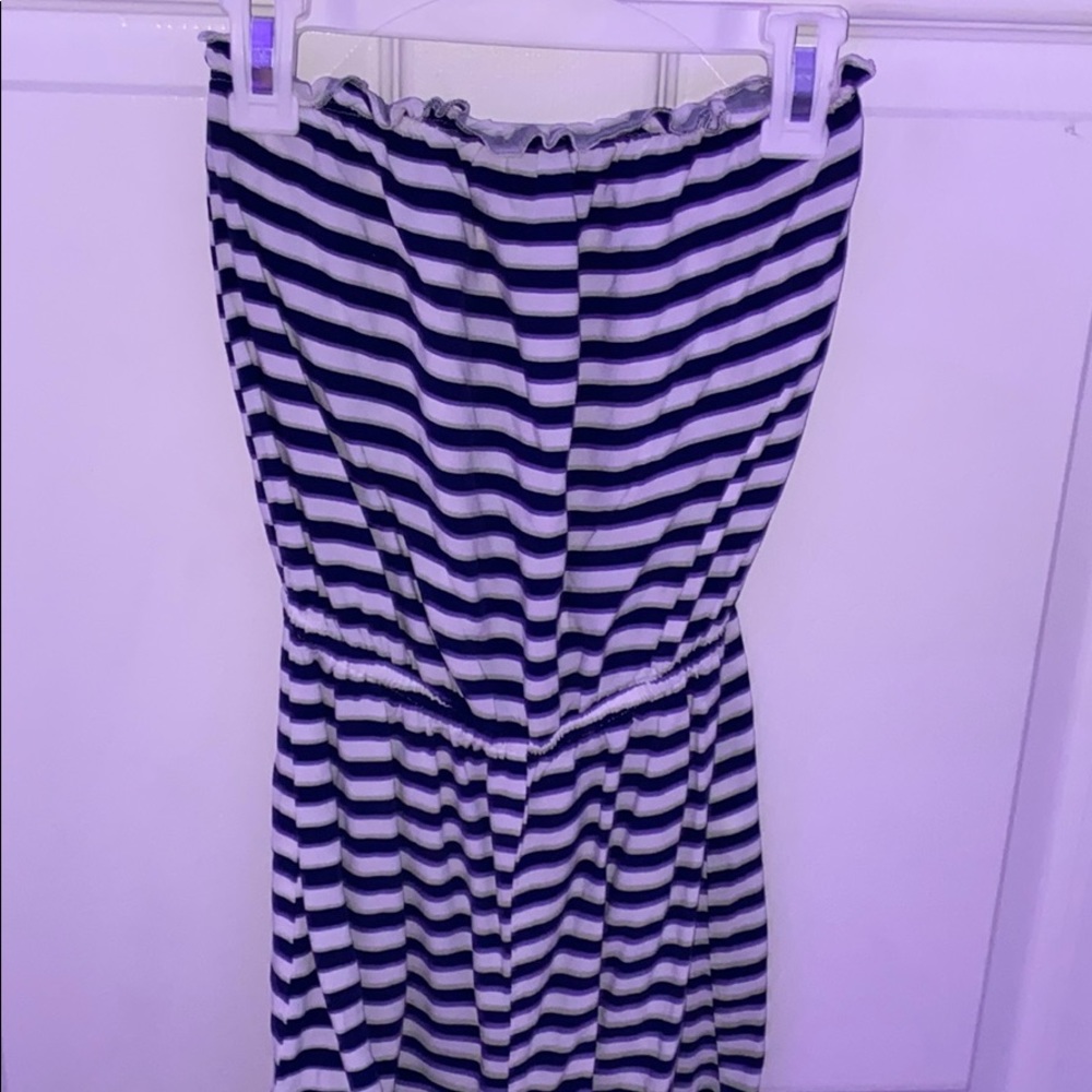 Women’s strapless striped romper